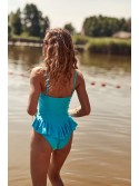 Costum de baie cu volane, albastru K16 - Magazin online - Boutique